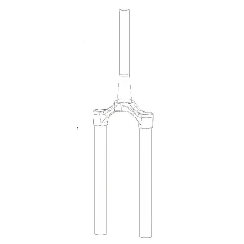 Conjunto de corona, tubo de dirección y barras ROCKSHOX ZEB DebonAir 27,5"/29", tubo cónico Ø63 mm, avance 44 mm, negro Diffusion
