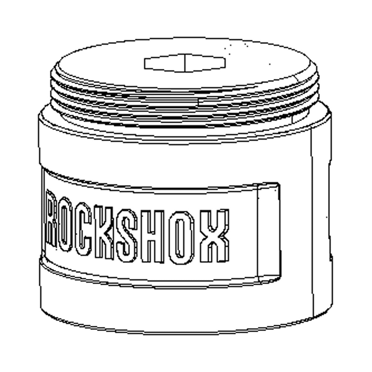 Espaciadores de volumen ROCKSHOX Bottomless Tokens de 35 mm SOLO AIR/DEBONAIR (x10) para PIKE/BOXXER B1/LYRIK — ilustración técnica