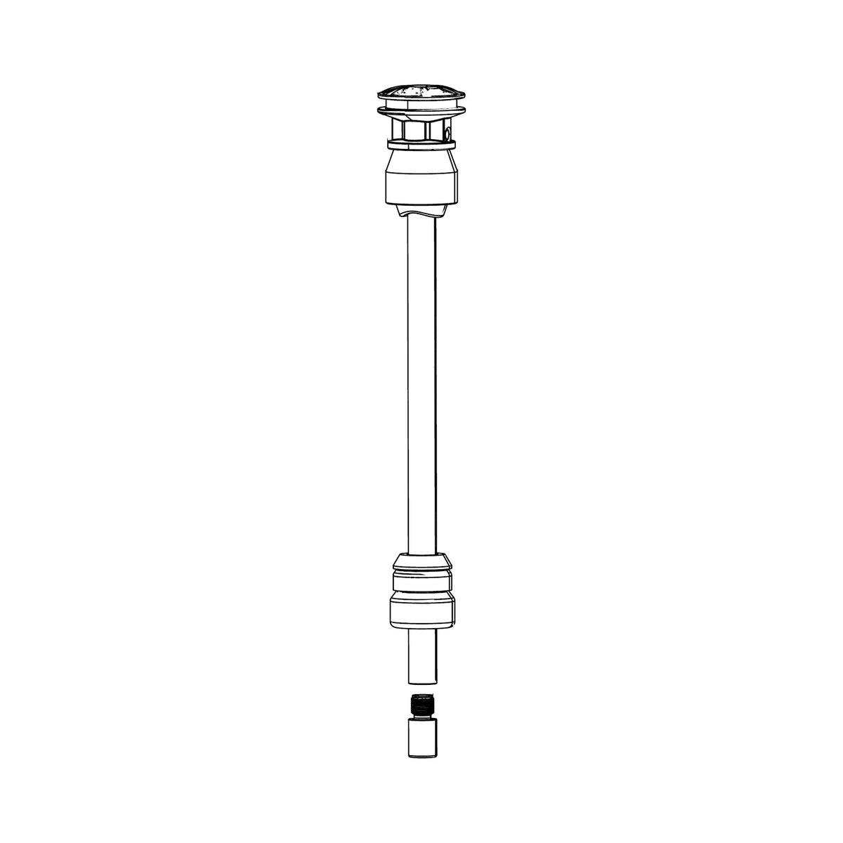 Kit de eje neumático DEBONAIR ROCKSHOX 100 mm-29" (35 mm) para SID C1 (2021) — ilustración técnica