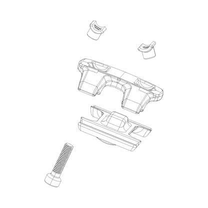 Kit de abrazadera del cabezal para tija de sillín ROCKSHOX REVERB AXS B1 — ilustración técnica