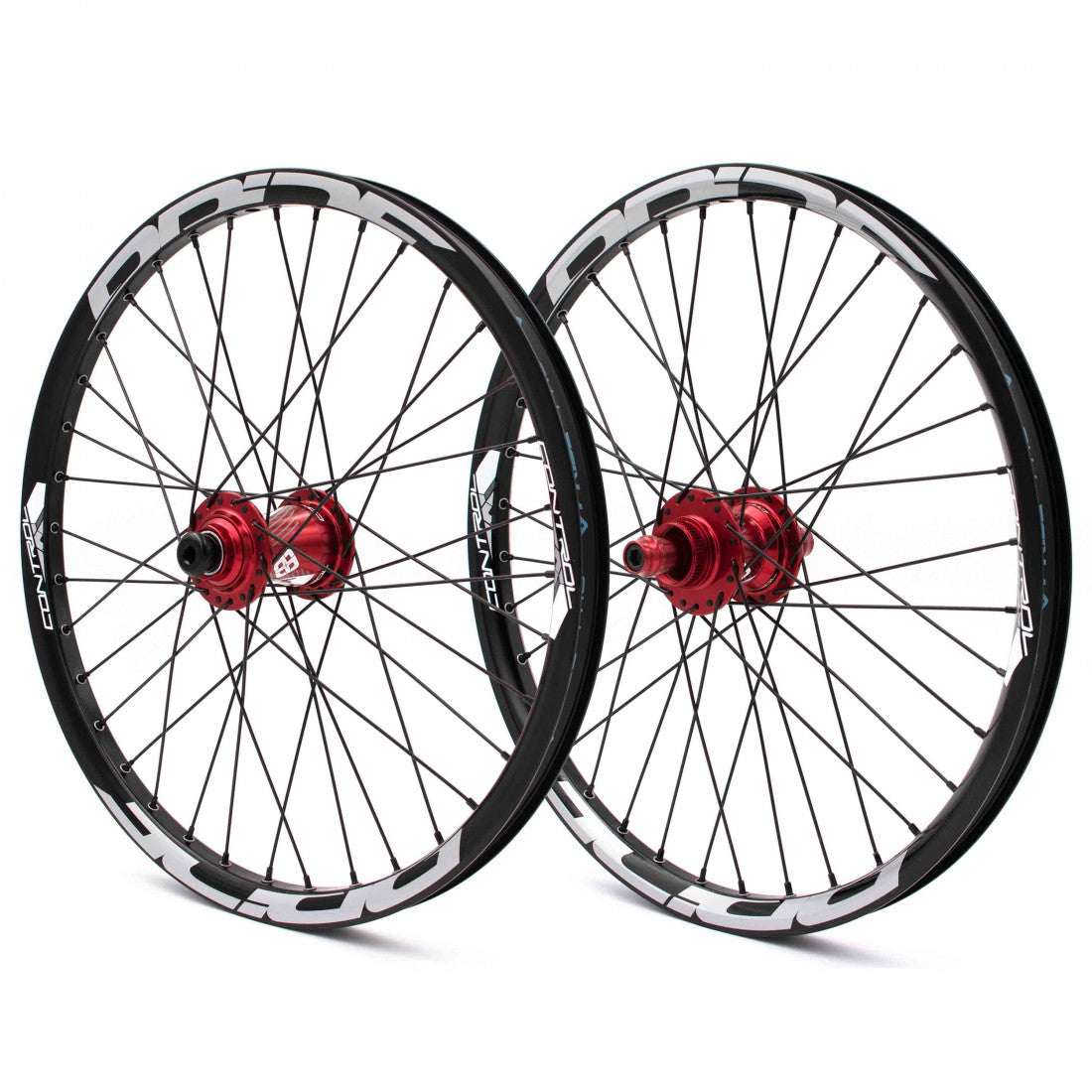 Par de Ruedas PRIDE 20" (406mm) Control V1 Disc Ejes 20/10mm Rojo