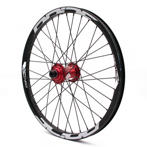 Par de Ruedas PRIDE 20" (406mm) Control V1 Disc Ejes 20/10mm Rojo