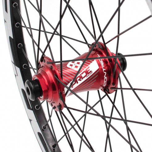 Par de Ruedas PRIDE 20" (406mm) Control V1 Disc Ejes 20/10mm Rojo