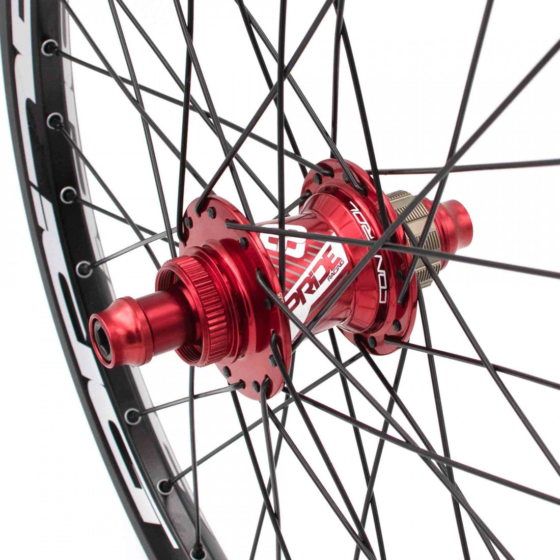 Par de Ruedas PRIDE 20" (406mm) Control V1 Disc Ejes 20/10mm Rojo