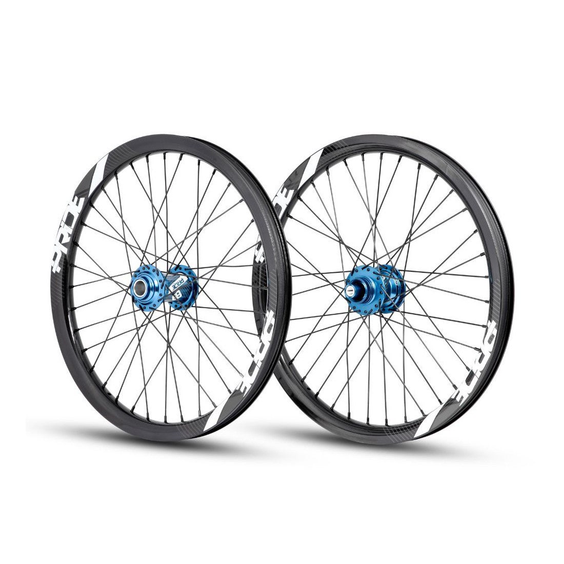 Par de Ruedas PRIDE 20" (406mm) Carbono Gravity Gloss Disc / Pride Control Ejes 20/10mm Azul