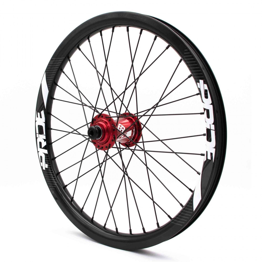 Par de Ruedas PRIDE 20" (406mm) Carbono Gravity Gloss Disc Pride Control Ejes 20/10mm Rojo