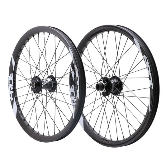 Par de Ruedas PRIDE 20" (406mm) Carbono Wave Gloss White Control V2 Disc Ejes 20/15mm Negro/Blanco