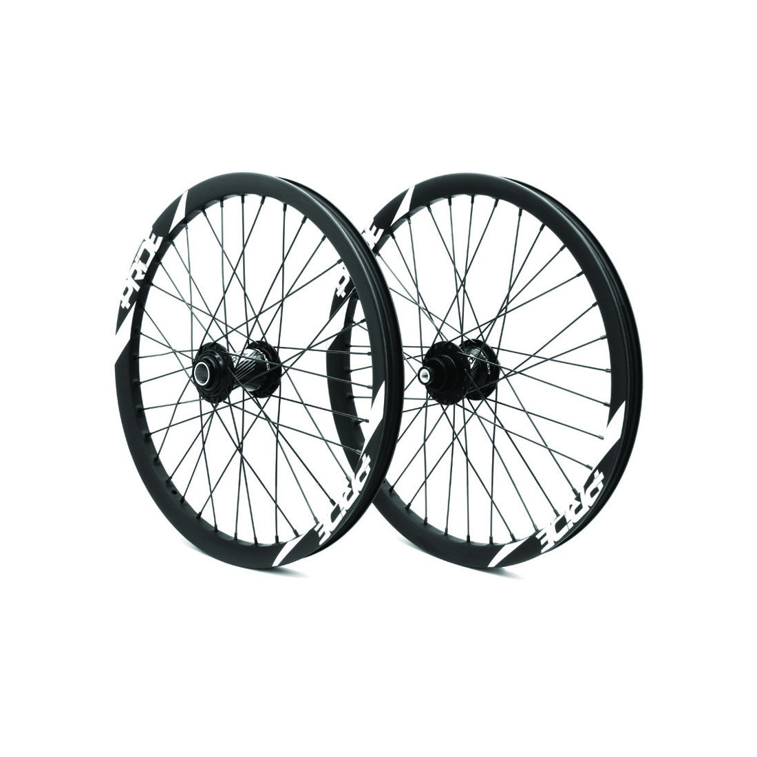 Par de Ruedas PRIDE 20" (406mm) Carbono Wave Matt White Disc Control V2 Ejes 20/15mm Negro/Blanco