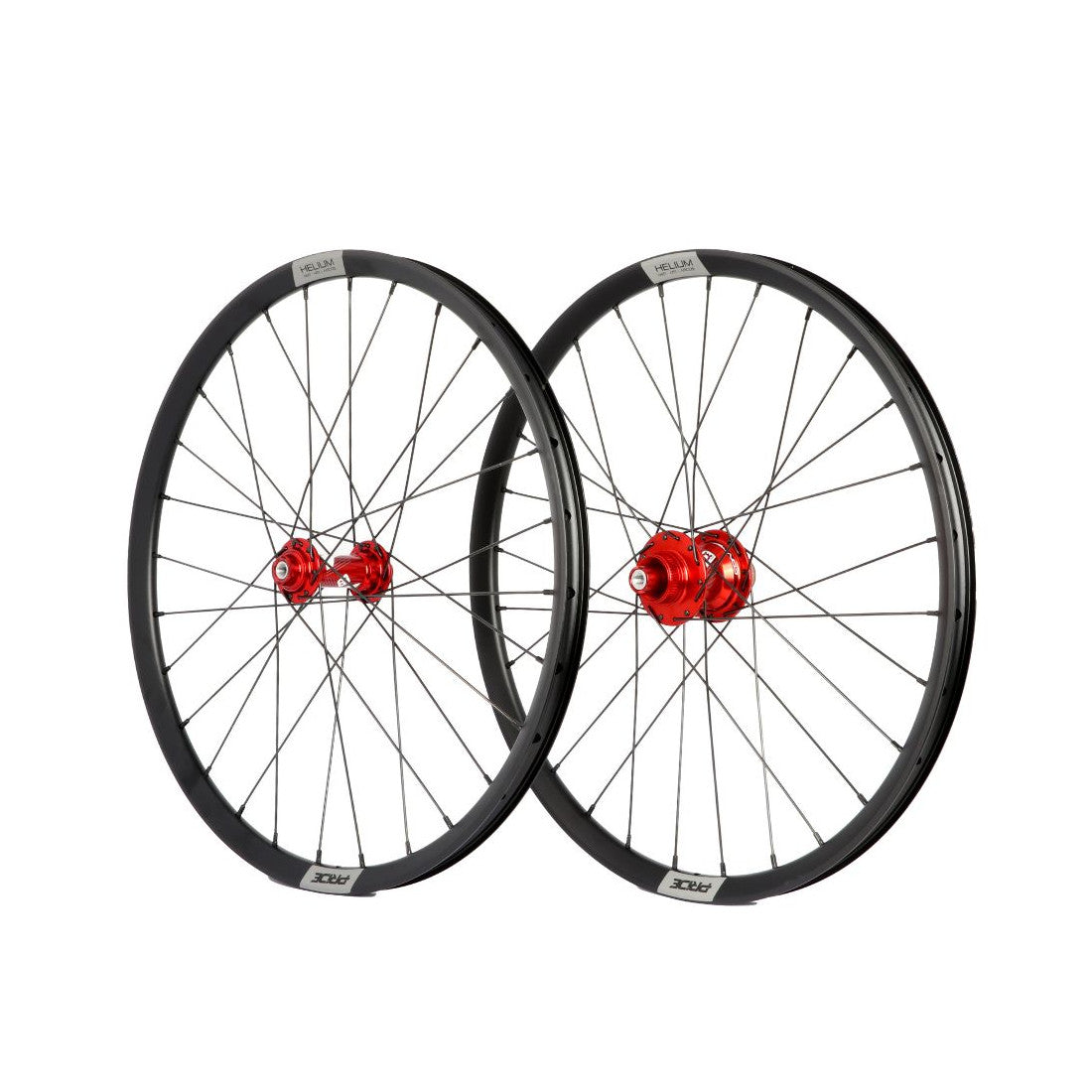 Par de ruedas PRIDE 20" (451 mm) Control V1 Helium M21, ejes de 10 mm, rojo