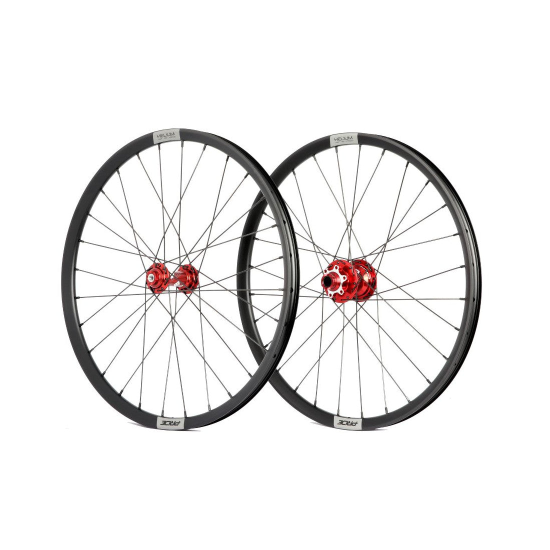 Par de Ruedas PRIDE 20" (451mm) Control V2 Disc Helium M21 Ejes 10/15mm Rojo