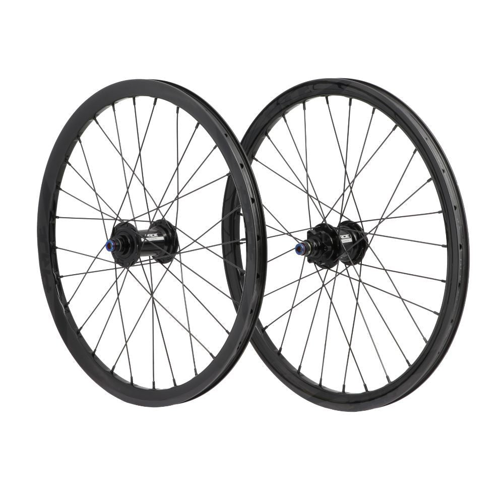 Par de Ruedas PRIDE 20" (451mm) Carbono Wave Gloss Black Fusion Disc Ejes 10/10mm Negro