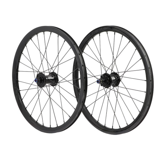 Par de Ruedas PRIDE 20" (451mm) Carbono Wave Gloss Black Fusion Disc Ejes 10/10mm Negro
