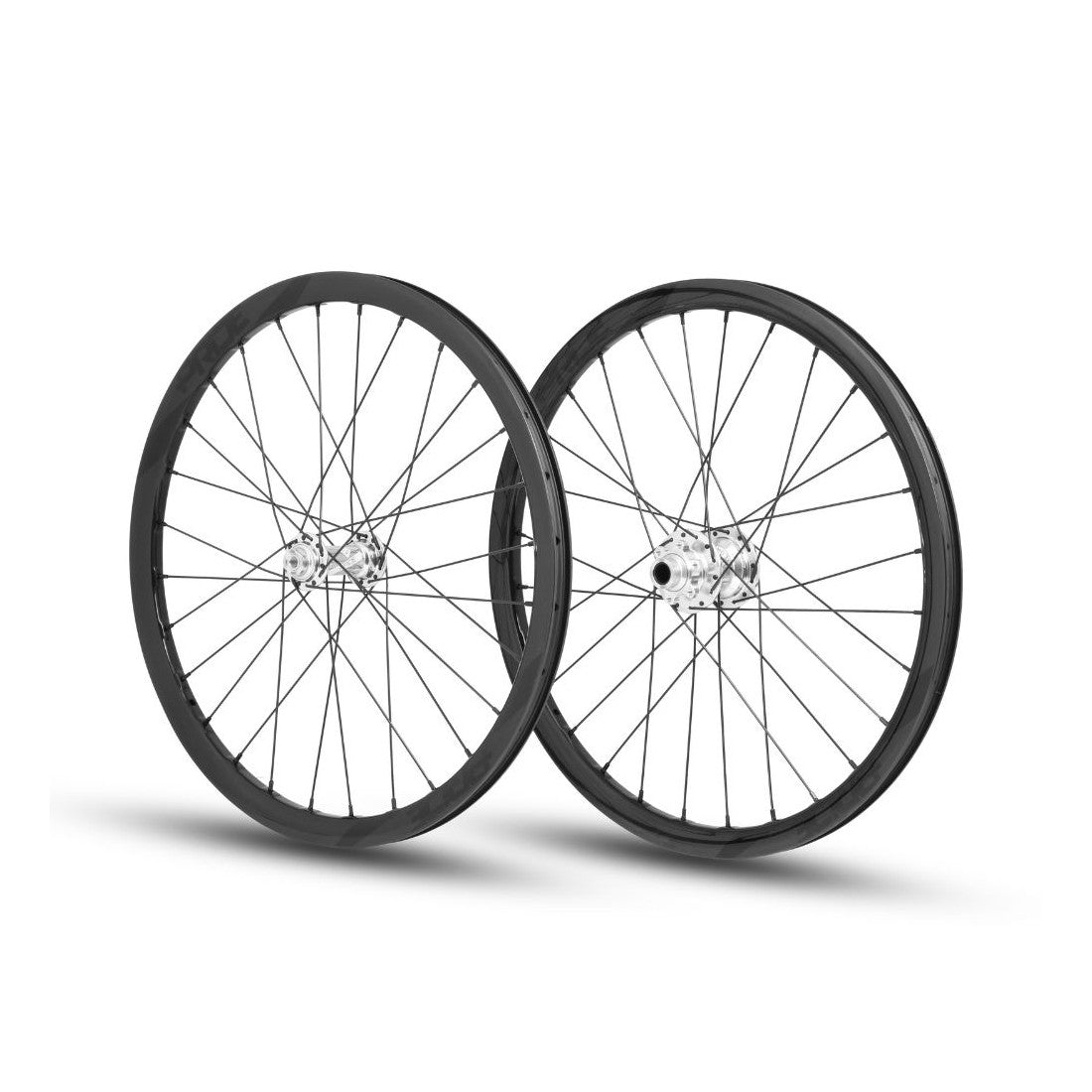 Par de Ruedas PRIDE 20" (451mm) Carbono Wave Gloss Black Disc Pride Control Ejes 10/15mm Polish