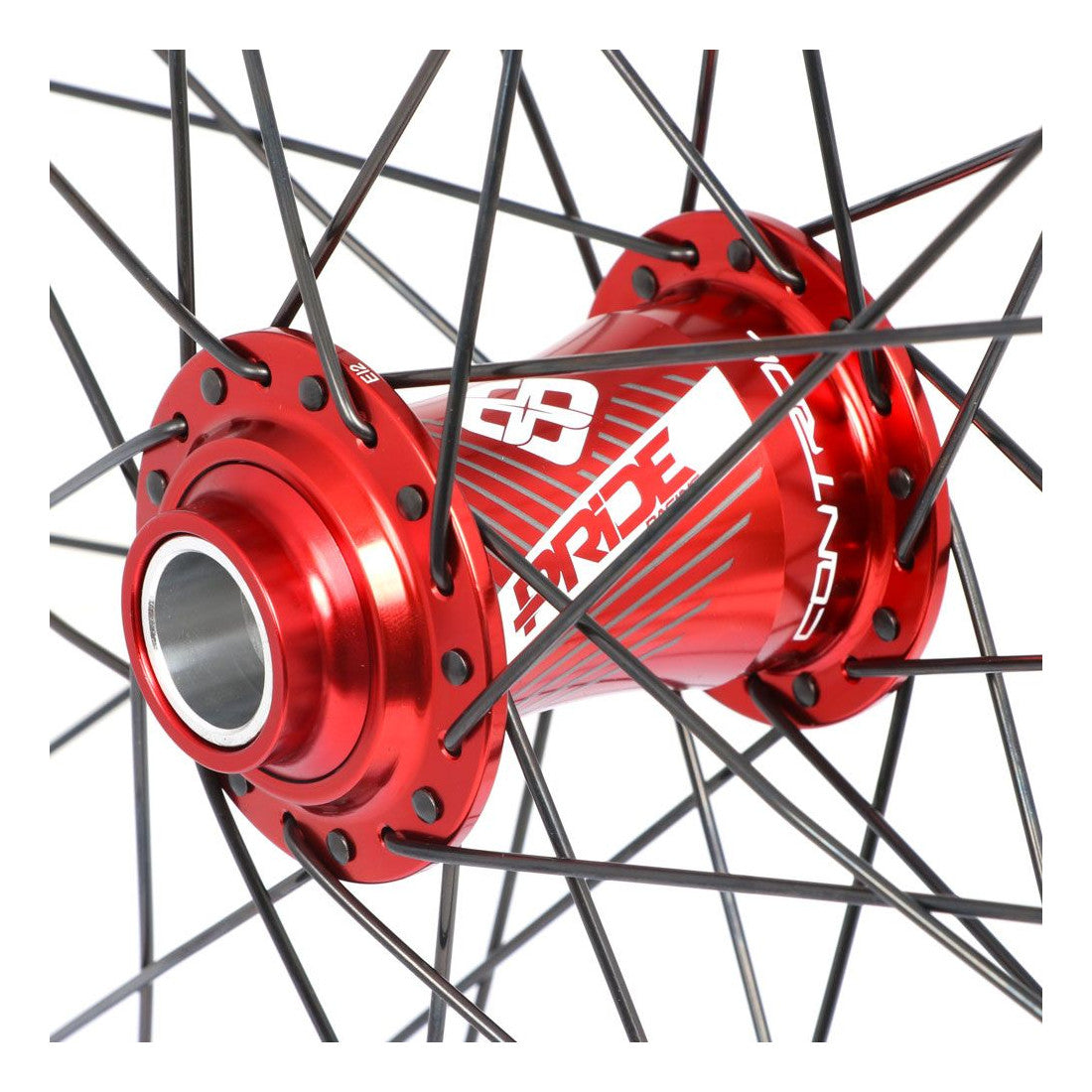 Par de Ruedas PRIDE 24" (507mm) Control V1 Disc Ejes 20/10mm Rojo