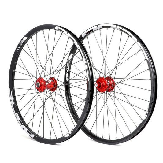 Par de Ruedas PRIDE 20" (451mm) Control V2 Disc Ejes 10/15mm Rojo