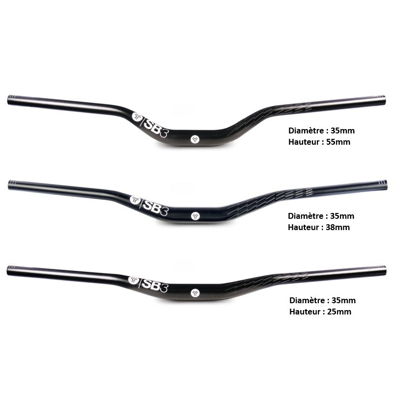 Percha SB3 KROMA Rise 38mm 780mm Negro Verde