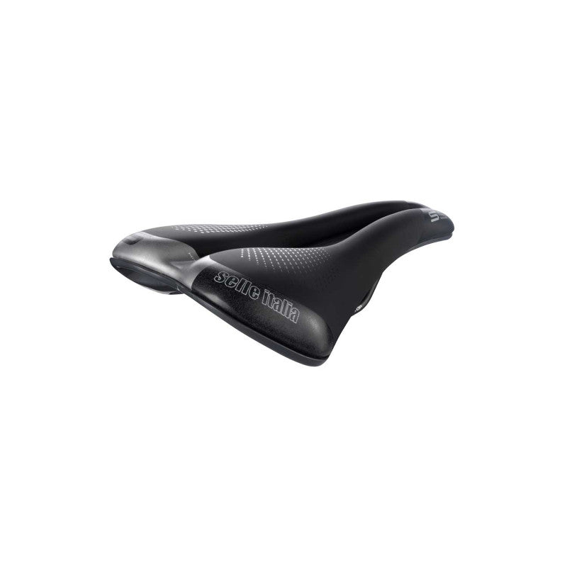 Sillín SELLE ITALIA S 5 SUPERFLOW L, con raíles Fec, negro