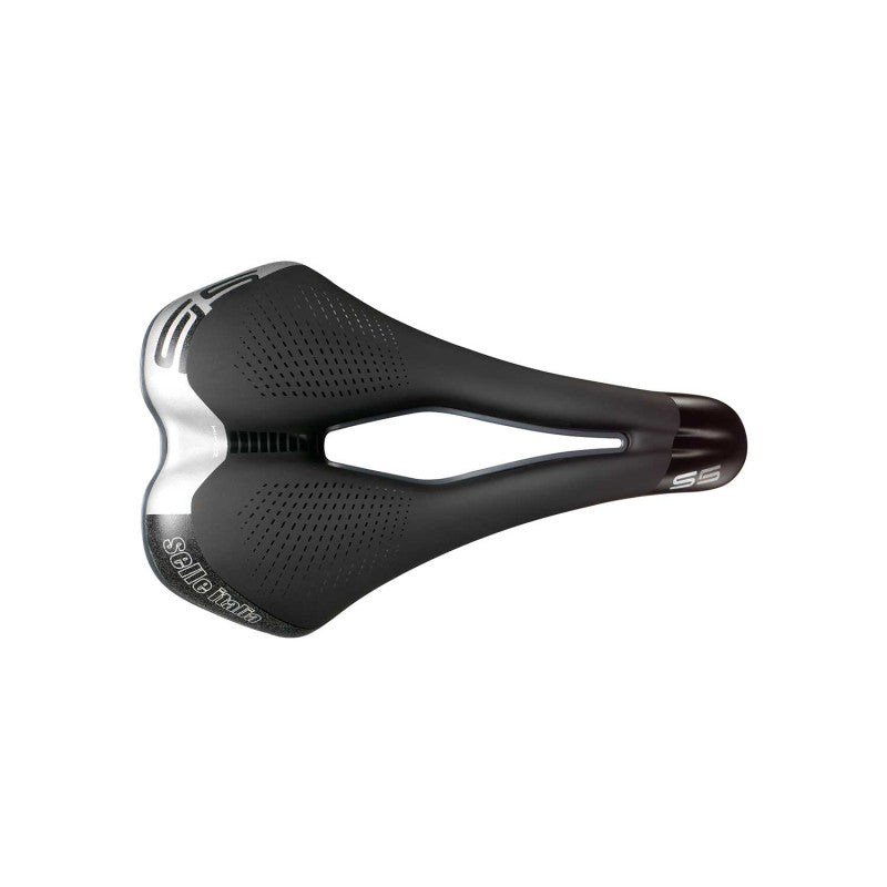 Sillín SELLE ITALIA S 5 SUPERFLOW L, con raíles Fec, negro
