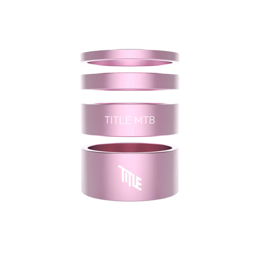 Espaciadores de dirección TITLE Aluminio 1-1/8" Rosa
