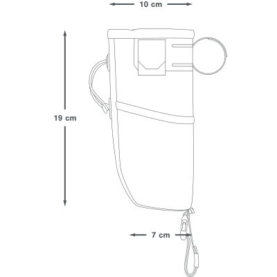 Bolsa de manillar APIDURA BACKCOUNTRY FOOD POUCH PLUS 1.2 L Negro Gris