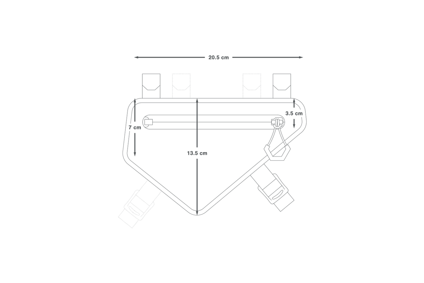 Bolsa para cuadros APIDURA RACING FRAME PACK 1 L Negro