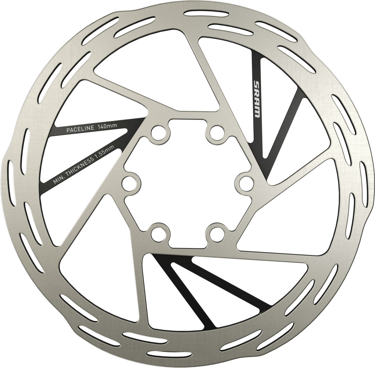 Disco SRAM PACELINE de 6 agujeros, plateado/negro