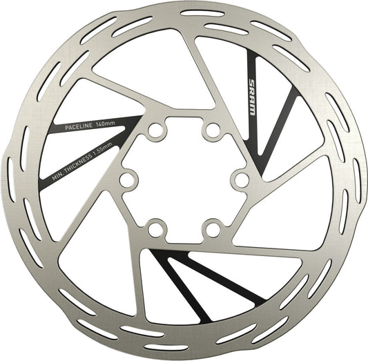 Disco SRAM PACELINE de 6 agujeros, plateado/negro