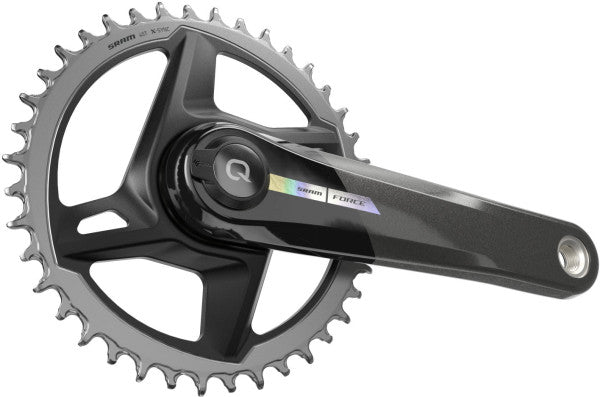 Juego de bielas monoplato de 12 velocidades con potenciómetro SRAM QUARQ FORCE AXS WIDE MY24 Direct Mount