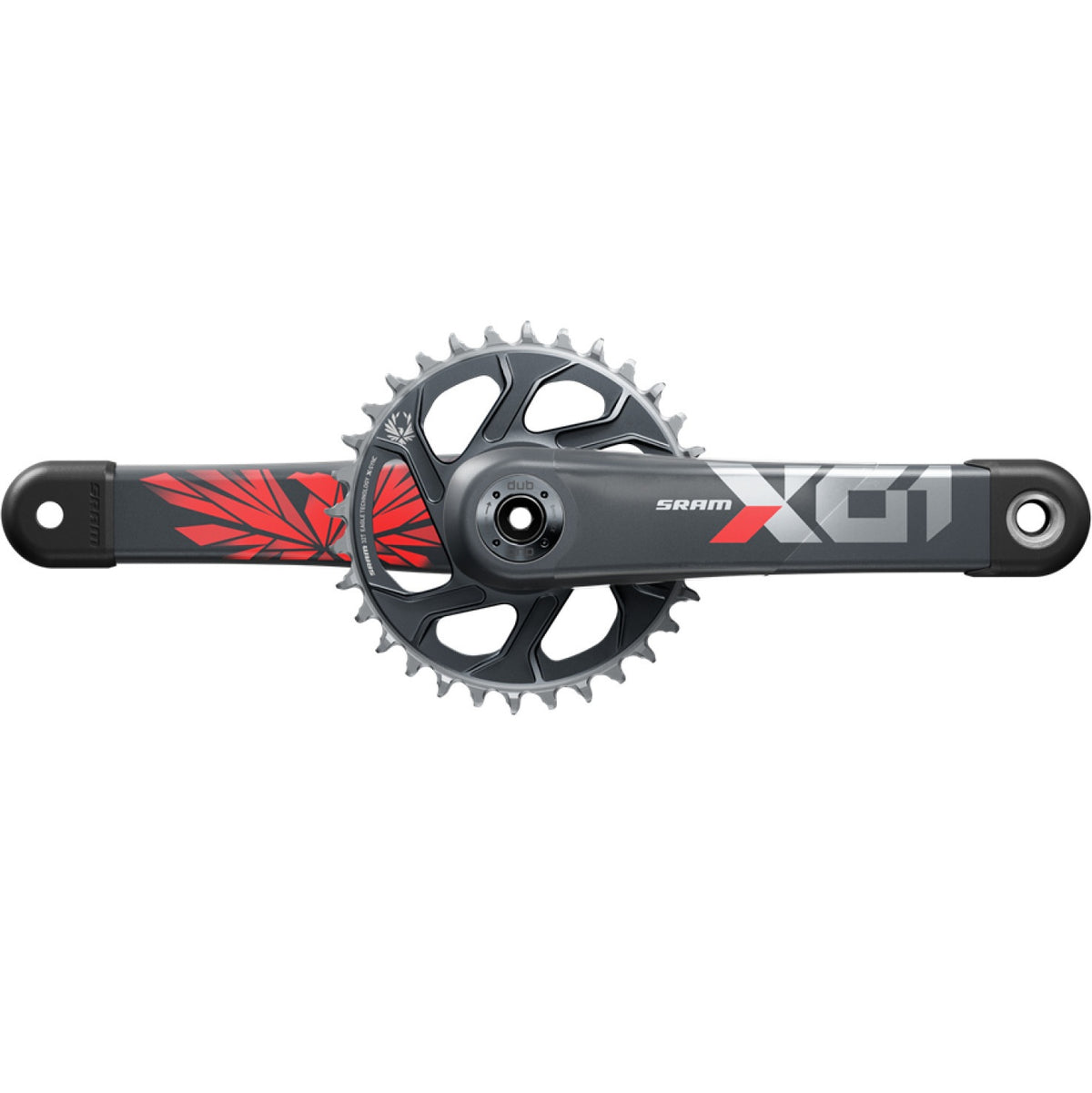 Bielas monoplato SRAM EAGLE X01 DUB de 12 velocidades, 49 mm, rojas