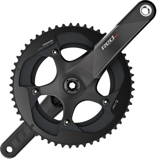 Bielas de doble plato de 11 velocidades SRAM RED BB386 negras