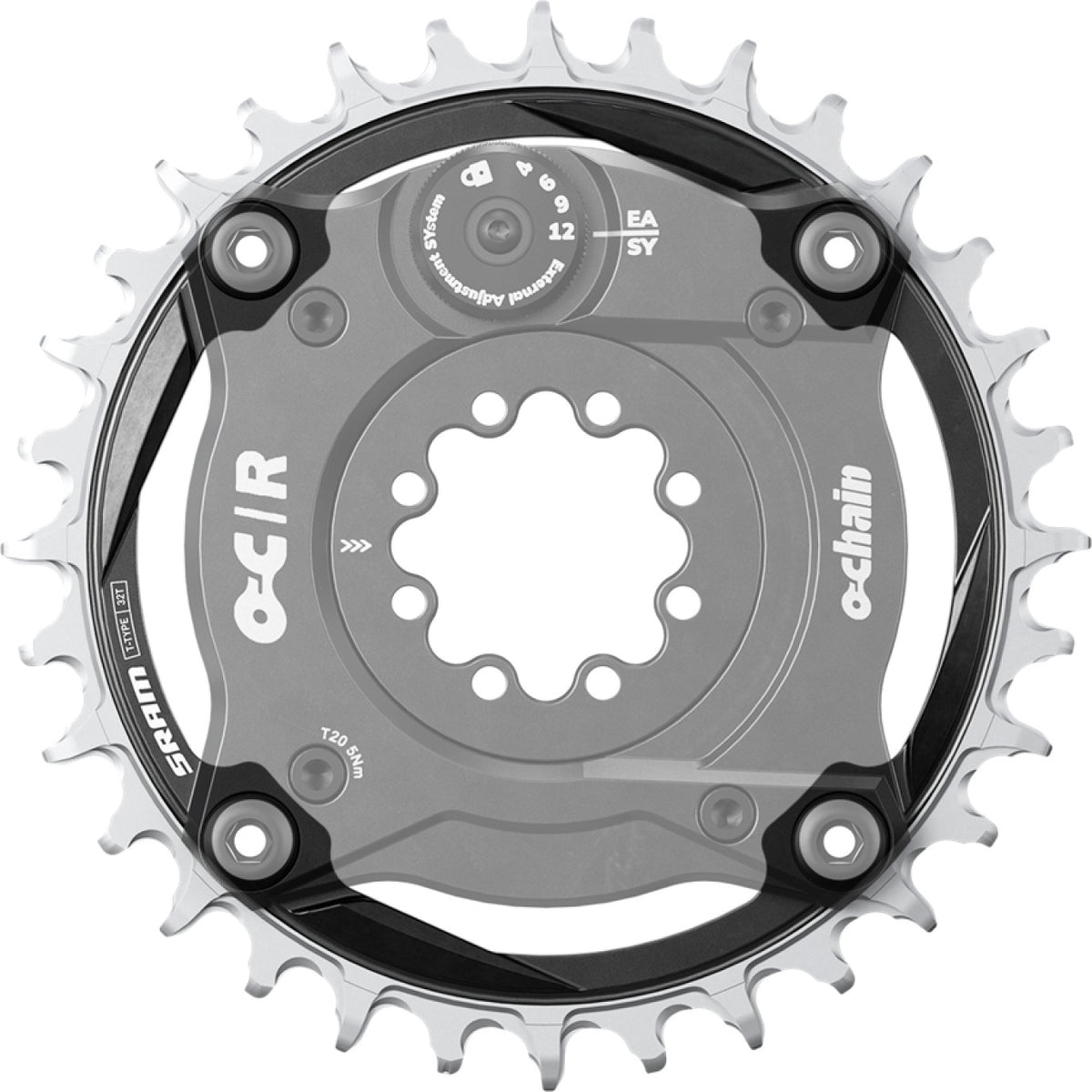 Plato de 12 velocidades SRAM XX T-Type 104 BCD para O-CHAIN