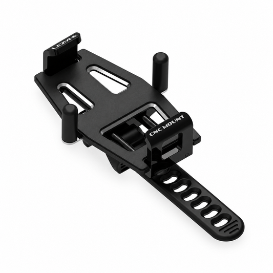 Soporte para smartphone LEZYNE CNC PHONE MOUNT de aluminio — vista del producto sobre fondo blanco