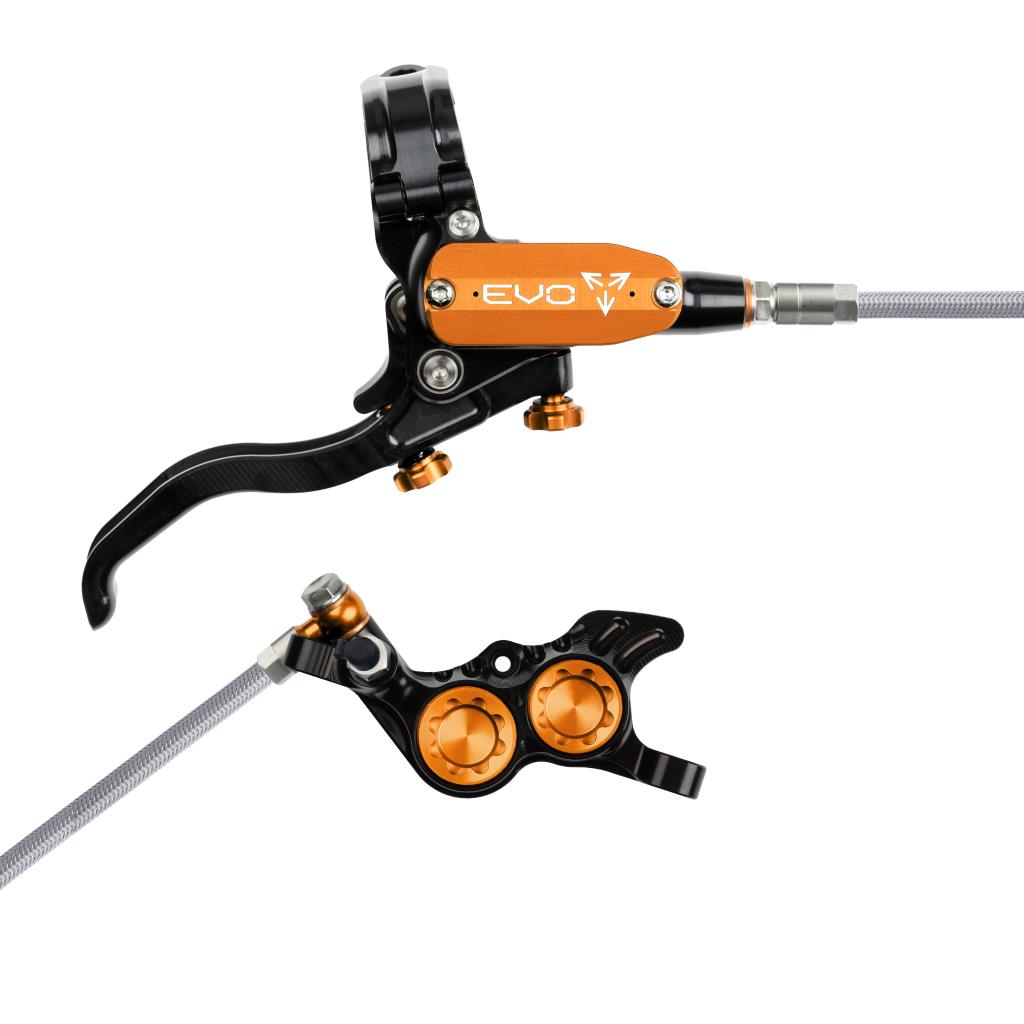 Freno trasero HOPE TECH 4 EVO GR4 Aviation Negro/Naranja