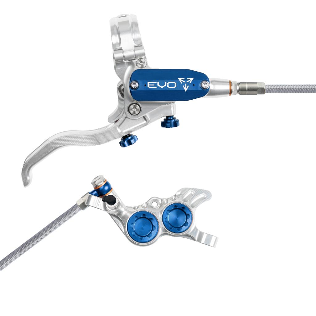 Freno trasero HOPE TECH 4 EVO GR4 Aviation Plata/Azul