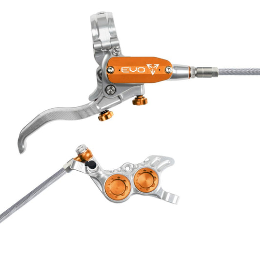 Freno trasero HOPE TECH 4 EVO GR4 Aviation Plata/Naranja