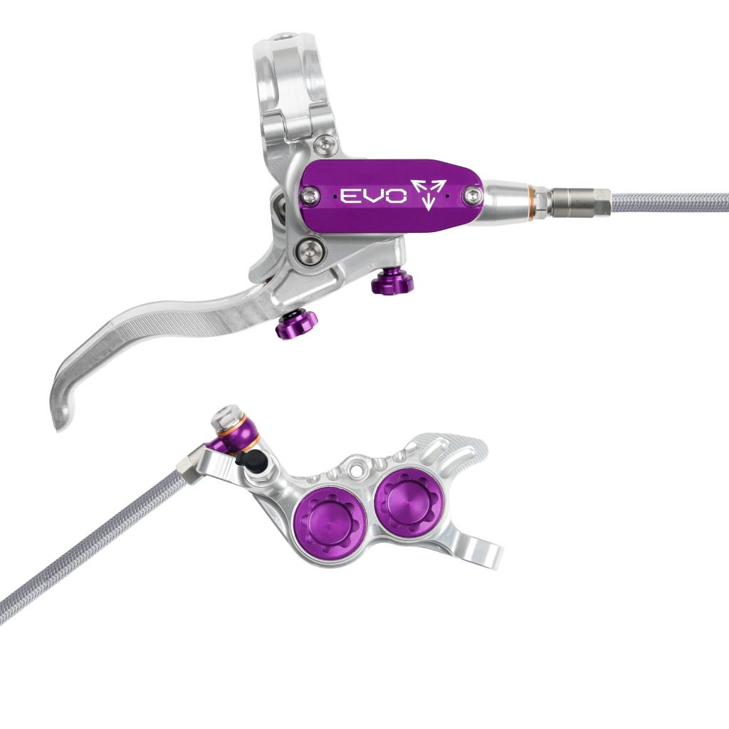 Freno trasero HOPE TECH 4 EVO GR4 Aviation Plata/Violeta