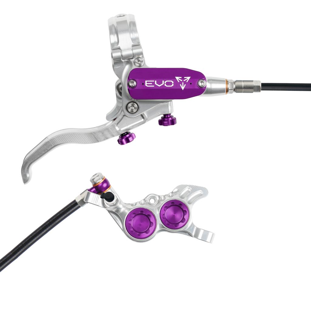 Freno trasero HOPE TECH 4 EVO GR4 Plata/Violeta