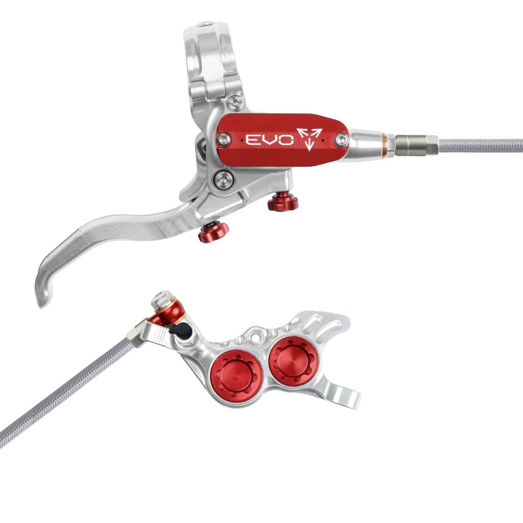 Freno trasero HOPE TECH 4 EVO GR4 Aviation Plata/Rojo