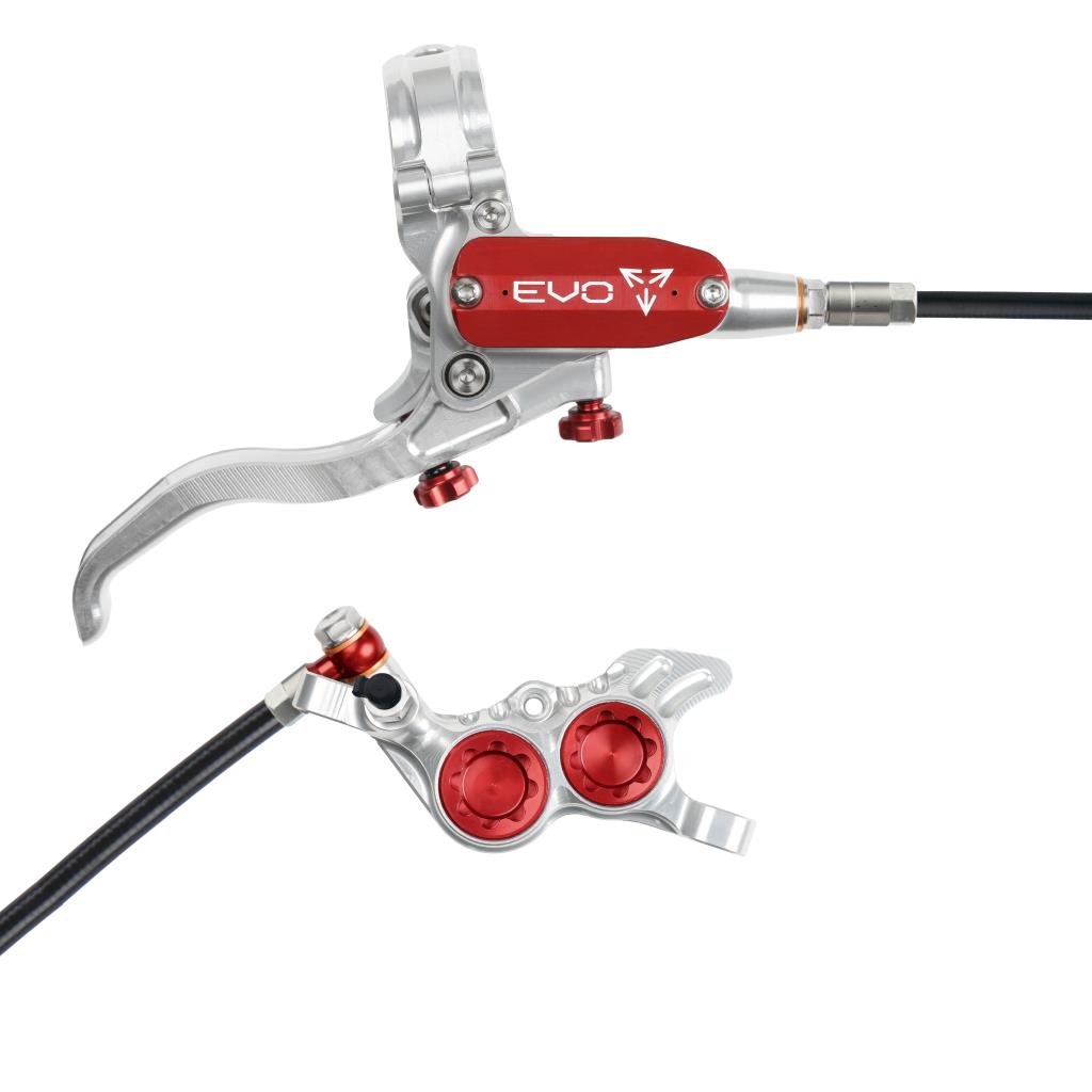 Freno trasero HOPE TECH 4 EVO GR4 Plata/Rojo
