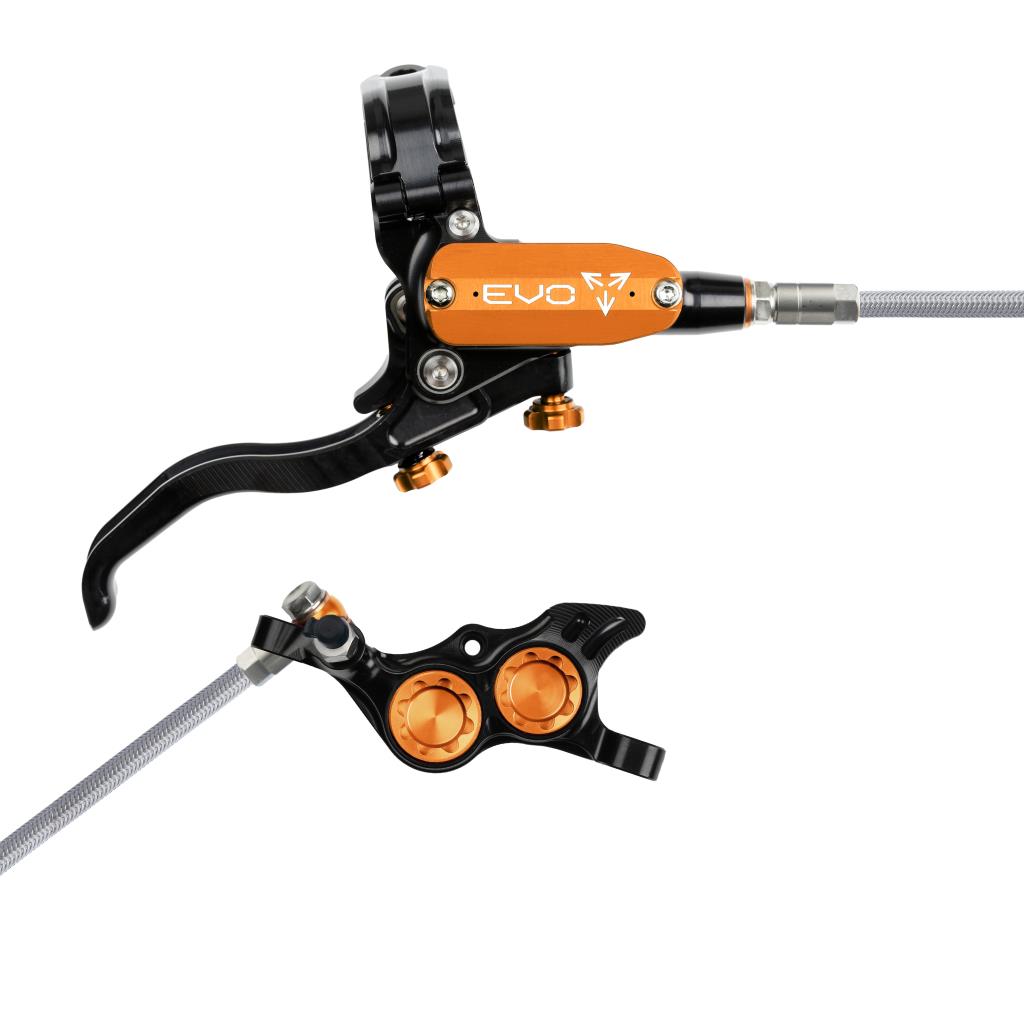 Freno trasero HOPE TECH 4 EVO TR4 Aviation Negro/Naranja