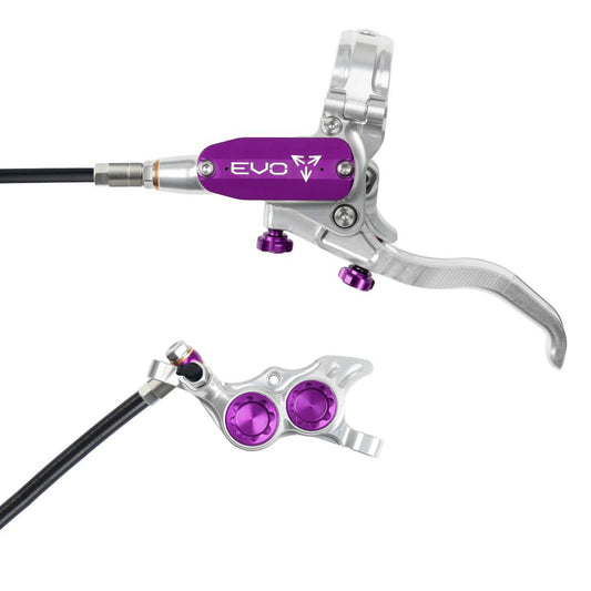Freno delantero HOPE TECH 4 EVO TR4 Plata/Violeta
