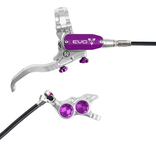 Freno trasero HOPE TECH 4 EVO TR4 Plata/Violeta