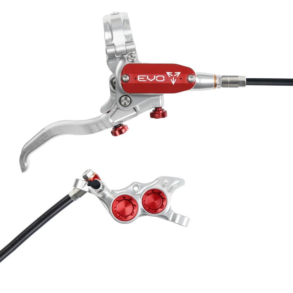 Freno trasero HOPE TECH 4 EVO TR4 Plata/Rojo