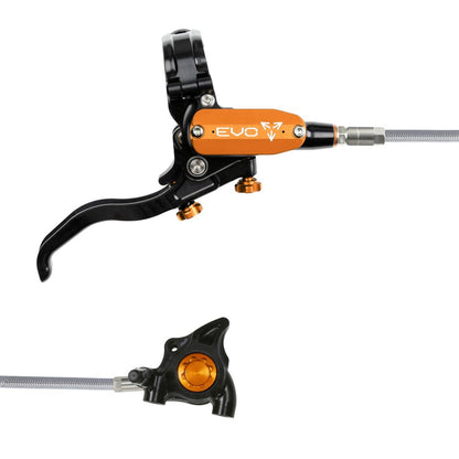Freno Trasero HOPE TECH 4 EVO X2 FM Aviation Negro/Naranja