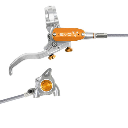 Freno Trasero HOPE TECH 4 EVO X2 FM Aviation Plata/Naranja