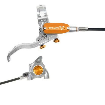 Freno Trasero HOPE TECH 4 EVO X2 FM Plata/Naranja