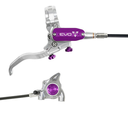 Freno Trasero HOPE TECH 4 EVO X2 FM Plata/Violeta
