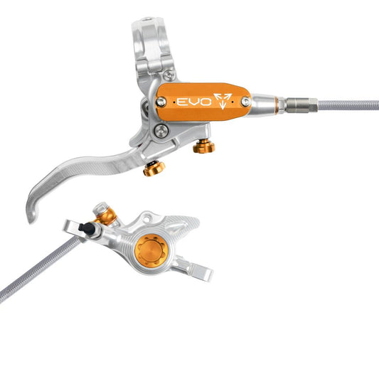 Freno trasero HOPE TECH 4 EVO X2 PM Aviation Plata/Naranja