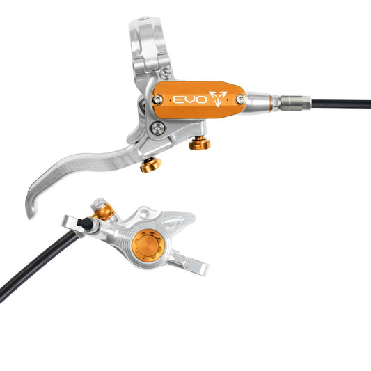 Freno trasero HOPE TECH 4 EVO X2 PM Plata/Naranja