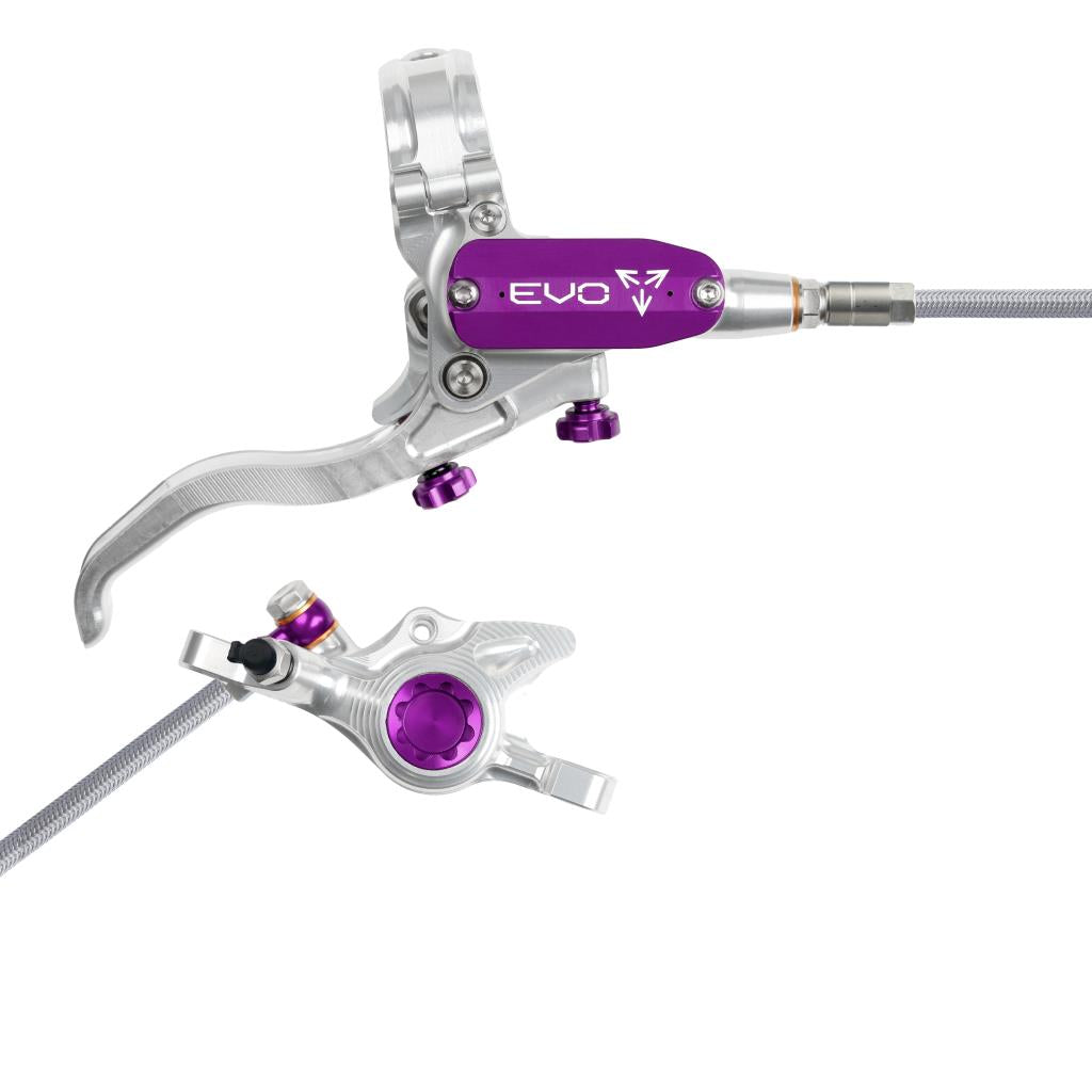 Freno trasero HOPE TECH 4 EVO X2 PM Aviation Plata/Violeta